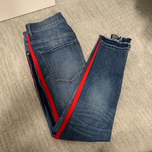 Express Ankle Legging High Rise w/ Red Stripe